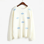 cloud embroidery sweater