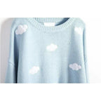 cloud embroidery sweater