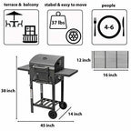 JAK BBQ J 2000 Charcoal Grill outdoor with side tables grate in grate system cha