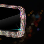 Car Rearview Mirror Cover, Interior Universal Auto Rear View Mirror Bling Rhinestone Luxury Surface Mirror Cover Auto Accessories