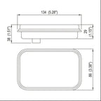 [ALL STAR TRUCK PARTS] 5x3" 4x Red 2xWhite Rectangle 12 LED Stop/Turn/Tail & Backup/Reverse Truck Trailer Hitch Light Grommet & 3 Wire Pigtail Plug Kit