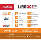 Z-Wave SmartCode 916 Touchscreen Satin Nickel Single Cylinder Electronic Deadbolt Featuring SmartKey Security