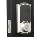 Z-Wave SmartCode 916 Touchscreen Satin Nickel Single Cylinder Electronic Deadbolt Featuring SmartKey Security