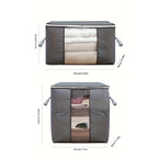 LarClothes StoraBag, Clothes Organizer With Handle &amp; Clear Window, StoraBins Containers For Comforters &amp; Blankets