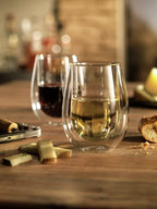 ZWILLING J.A. Henckels Double-Wall Stemless White Wine Glass Set, 10 fl. oz