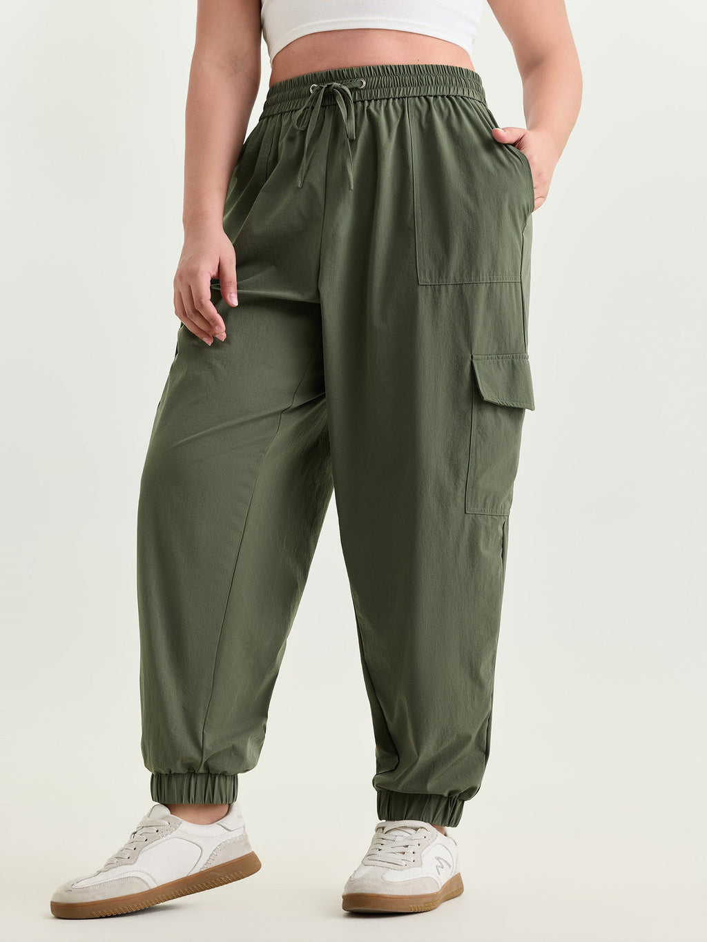 Elastic Waist Pocket Sweatpants