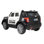 Ktaxon Kids Ride On Car Off-Road Police Car Double Drive Rechargeable 12V Battery Powered w/ RC Remote Control, MP3 Player, LED Lights, 3 Speed