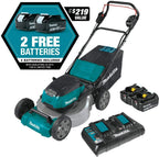 Makita XML07PT1 36V (18V X2) LXT Brushless 21" Commercial Lawn Mower Kit with 4 Batteries (5.0Ah), Teal