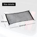 Amiss 2 Packs Cargo Net Stretchable, Adjustable Elastic Trunk Storage Net with Hook for SUVs, Cars and Trucks (35.4x15.8 Inch)