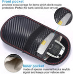 Faraday Bag for Key Fob (2 Pack), TICONN Faraday Cage Protector - Car RFID Signal Blocking, Anti-Theft Pouch, Anti-Hacking Case Blocker (Carbon Fiber Texture)