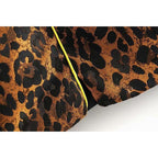 vintage leopard backless mini dress