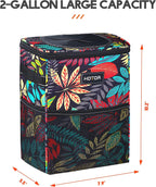 HOTOR Car Trash Can, Multifunctional &amp; Fashionable Car Accessory for Interior Use, Waterproof &amp; Leakproof Car Organizer and Storage Bag with Adjustable Straps, Magnetic Buckles (Colorful Leaves)