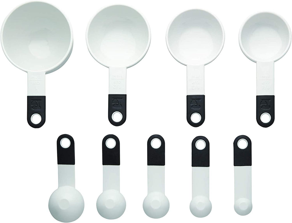 KitchenAid 9-Piece Measuring Cups and Spoons Set, White