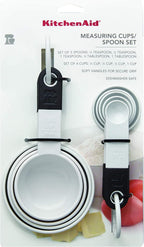 KitchenAid 9-Piece Measuring Cups and Spoons Set, White