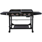 4-Burner Portable Flat Top Propane Gas Grill Griddle Combo GD402