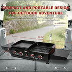 4-Burner Portable Flat Top Propane Gas Grill Griddle Combo GD402