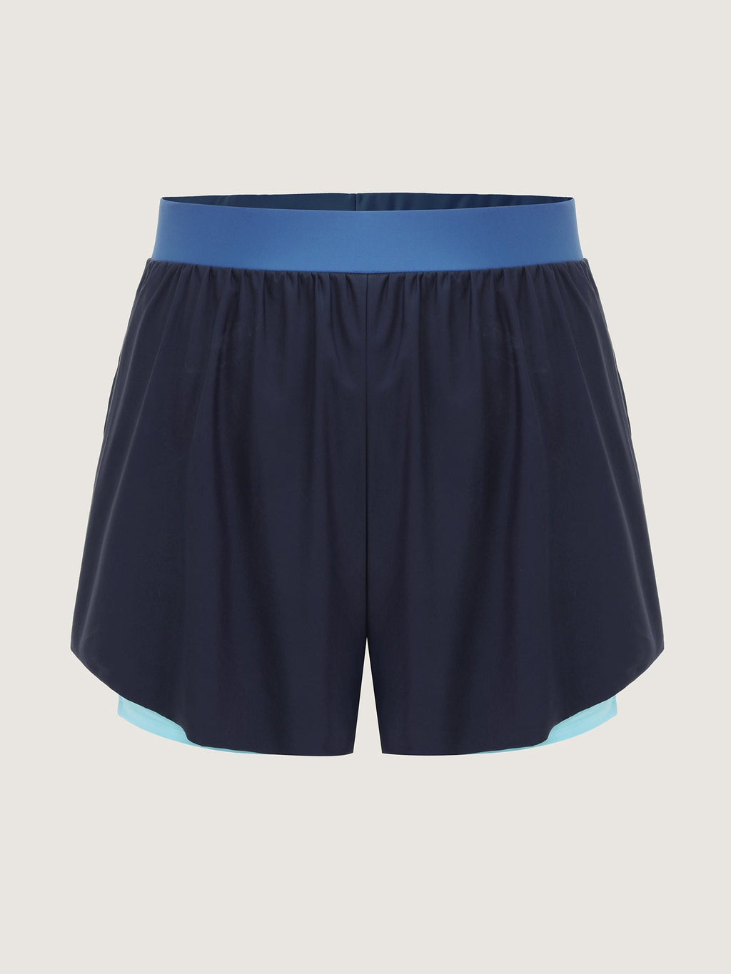 Color Contrast Curvy Hem Swim Bottoms