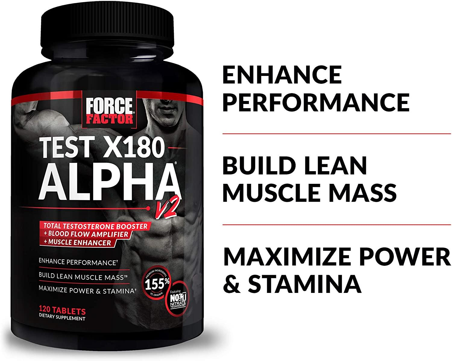 Force Factor Test X180 Alpha V2 120ct 3-Pack, 360 Count