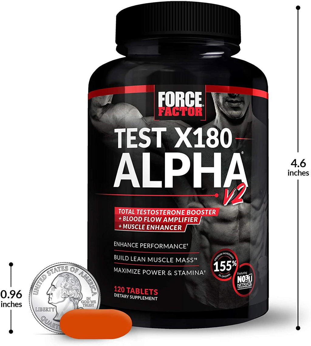 Force Factor Test X180 Alpha V2 120ct 3-Pack, 360 Count