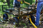 Gorilla Carts GOR1400-COM Heavy-Duty Steel Utility Cart with Removable Sides and 15" Tires, 1400-lbs. Capacity, Black