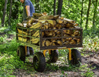 Gorilla Carts GOR1400-COM Heavy-Duty Steel Utility Cart with Removable Sides and 15" Tires, 1400-lbs. Capacity, Black