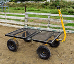 Gorilla Carts GOR1400-COM Heavy-Duty Steel Utility Cart with Removable Sides and 15" Tires, 1400-lbs. Capacity, Black