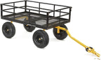 Gorilla Carts GOR1400-COM Heavy-Duty Steel Utility Cart with Removable Sides and 15" Tires, 1400-lbs. Capacity, Black