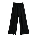 cutwork hem pants