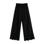 cutwork hem pants