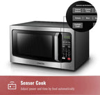 Toshiba EM131A5C-SS Microwave Oven with Smart Sensor, Easy Clean Interior, ECO Mode and Sound On/Off, 1.2 Cu.ft,  Steel