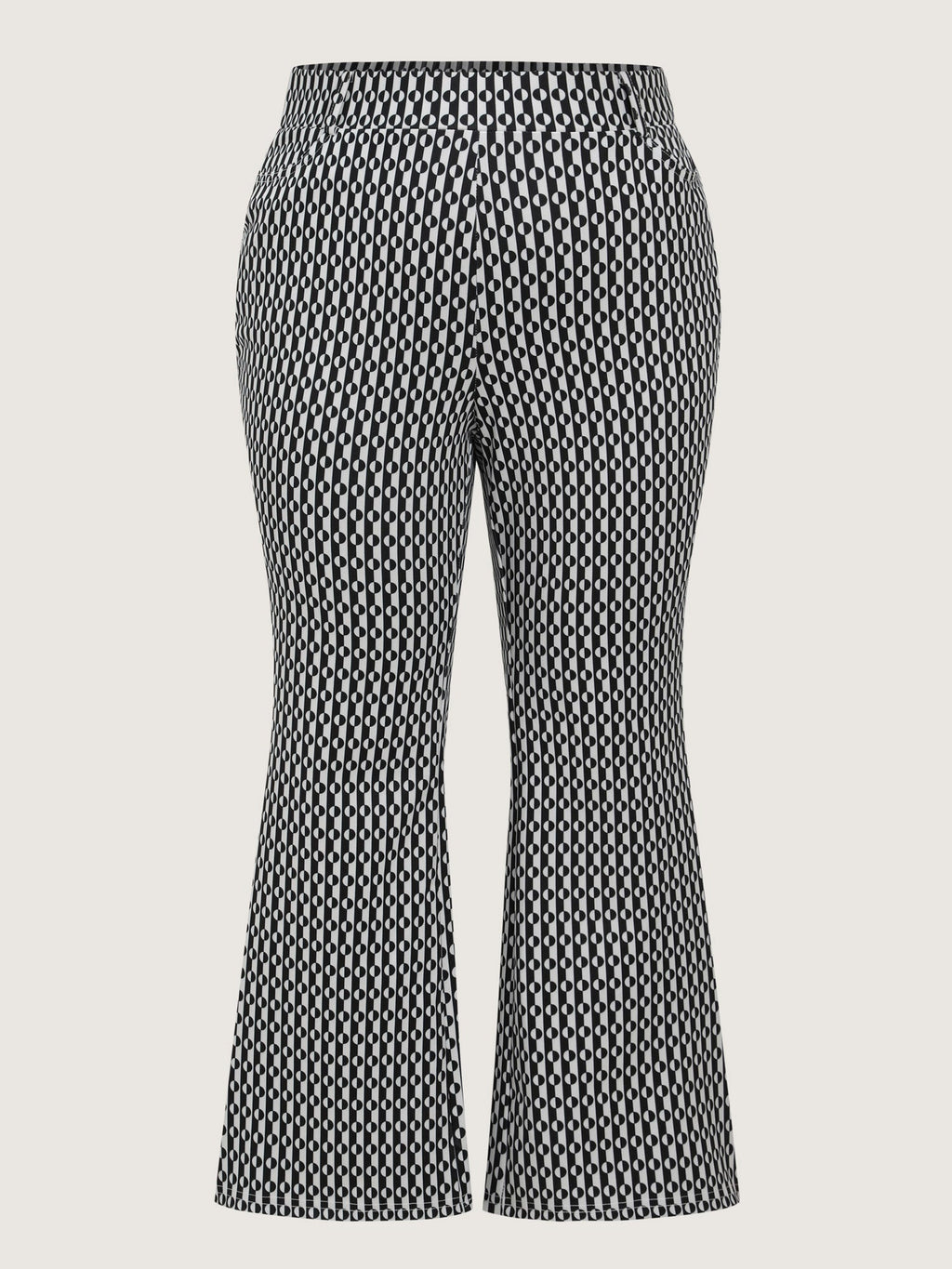 Stretchy Geometric Print Pull-On Pants