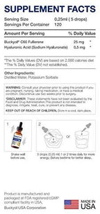 Buckyol C60 'YEX' | Free Radical Terminator | Water-Based Fullerene Super Antioxidant, Immunity Booster and Anti Aging Oral Solution | 30ml (4 Months Supply)