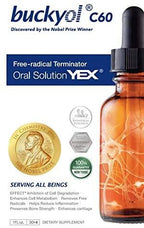 Buckyol C60 'YEX' | Free Radical Terminator | Water-Based Fullerene Super Antioxidant, Immunity Booster and Anti Aging Oral Solution | 30ml (4 Months Supply)
