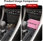 SINGARO Coin Holder for Car, Universal Car Coin Change Organizer, Car Coin Holder Compatible with Coins of Different Sizes, Car Interior Accessories, Suitable for Most Cars, Trucks(Pink)