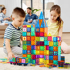 Creative Magnetic Building Blocks Set - 100 Pieces, Preschool STEM Educational Toy, Construction and Stacking Toy for Toddlers