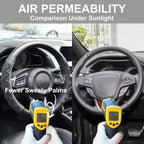 Elantrip 14 1/2"-15" Steering Wheel Cover, Universal, Black 3D Honeycomb Comfortable Grip