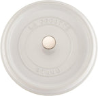 Staub Cast Iron 7-qt Round Cocotte - White, Made in France