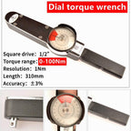 QWERTOUR 1/2 0-100Nm Dial Torque Spanner High Precision Pointer Hand Tools Torque Wrench