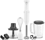 KitchenAid Cordless Variable Speed Hand Blender with Chopper and Whisk Attachment - KHBBV83