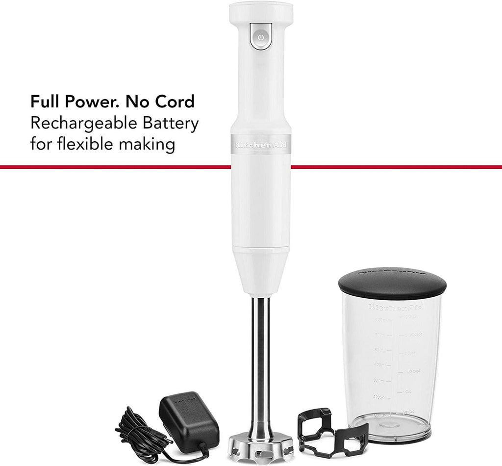 KitchenAid Cordless Variable Speed Hand Blender with Chopper and Whisk Attachment - KHBBV83