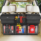 Oasser Back Seat Trunk Organizer Hanging Car Organizer Trunk Foldable Cargo Storage with 6 Large Pockets 3 Adjustable Straps