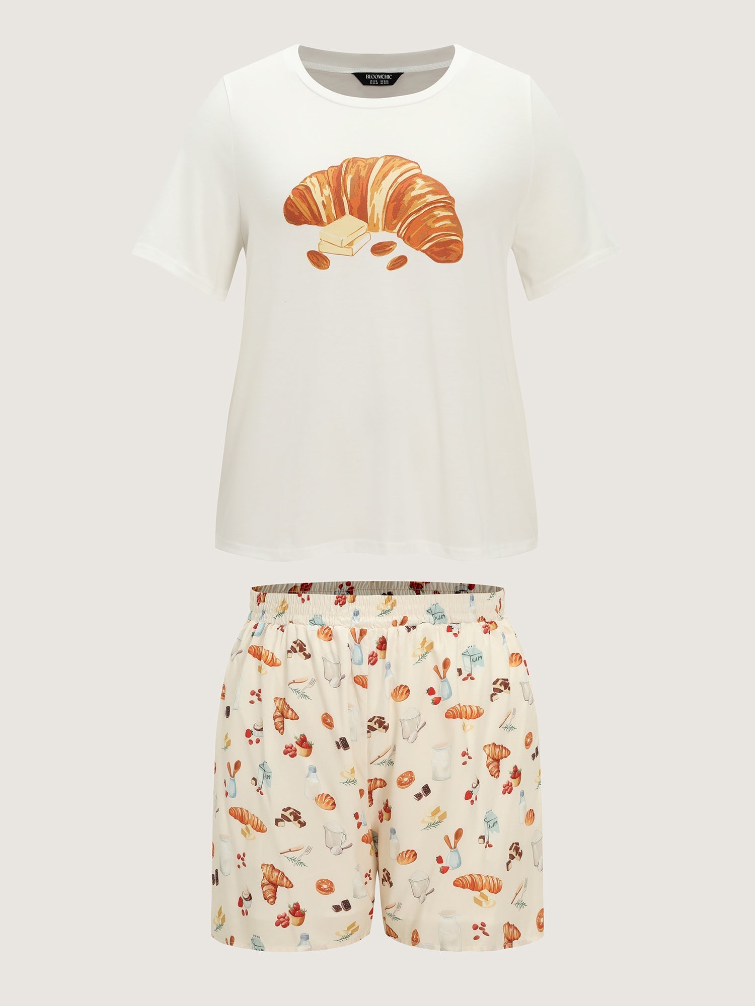 Supersoft Butter Croissant Print Lounge Set