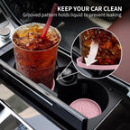 Car Cup Coaster [4 Pack] ME.FAN Silicone Car Coasters/Cup Mats - 2.75In Universal Non-Slip Recessed Car Interior Accessories - Car Cup Holder Insert Coasters Dusty Rose