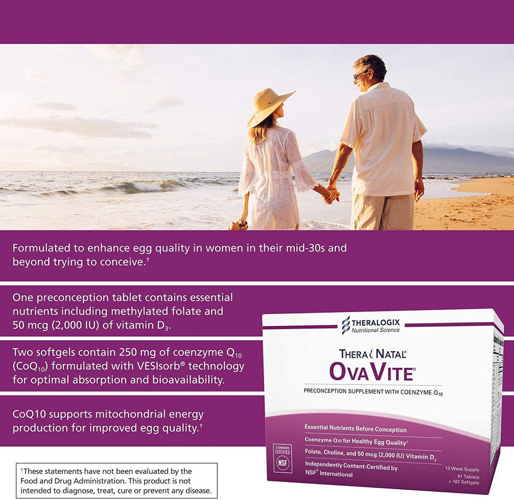 Ovasitol + TheraNatal OvaVite Bundle by Theralogix | Ovasitol Myo and D-Chiro Inositol Blend (90 Day Supply) | TheraNatal OvaVite Preconception Vitamins for Women (90 Day Supply)