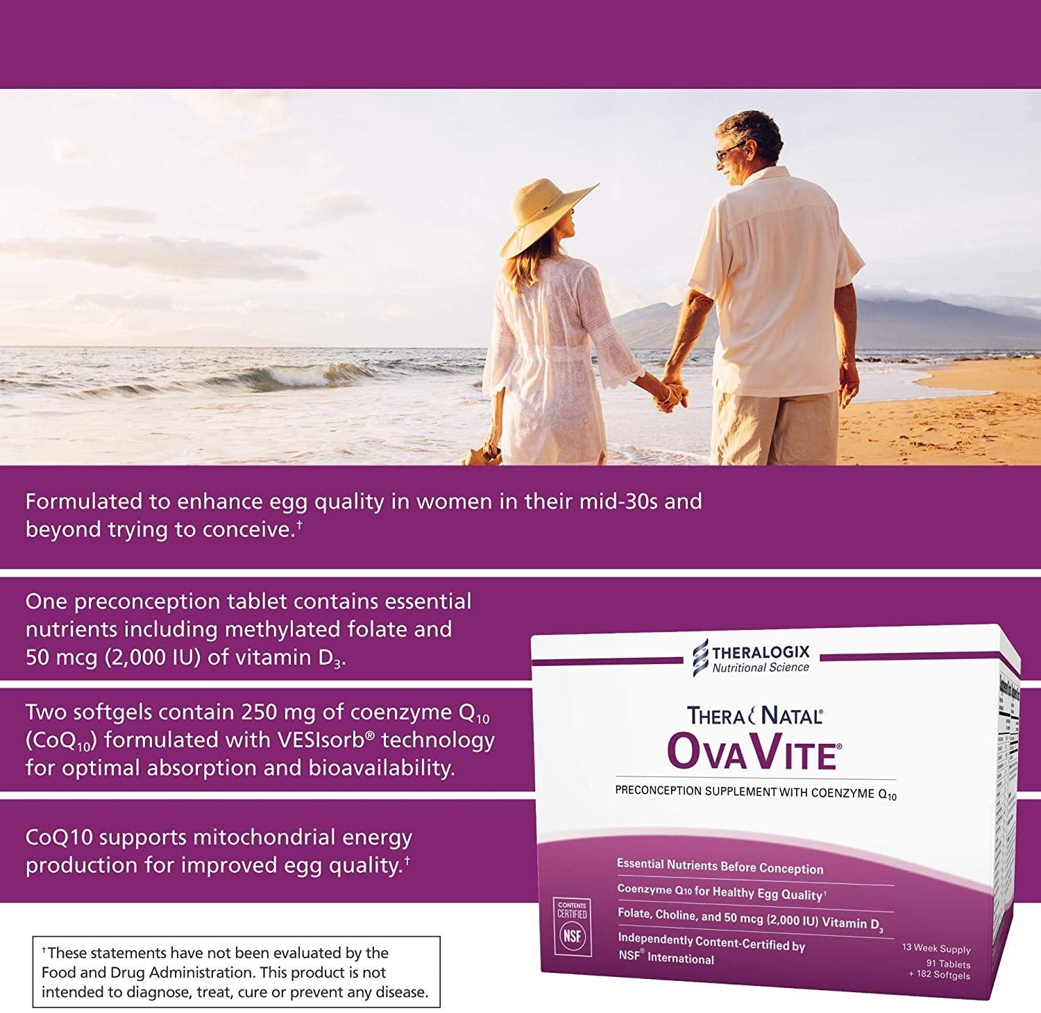 Ovasitol + TheraNatal OvaVite Bundle by Theralogix | Ovasitol Myo and D-Chiro Inositol Blend (90 Day Supply) | TheraNatal OvaVite Preconception Vitamins for Women (90 Day Supply)