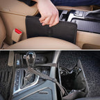 KMMOTORS Car Trash Can, Leather Car Trash Bag Foldable Hanging, Car Trash bin, Cute car Gadgets, Car Garbage Container, Vegan Leather(Medium, Black)