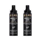 Milani Make it Last Charcoal Matte Setting Spray- Long Lasting , Cruelty-Free Makeup Primer and Finishing/Setting Spray for Oily Skin - - 2 Pack