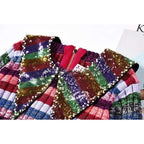 luxury rainbow sequins pullover