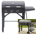 Grill Propane Gas Griddle 28 Inch Portable 3 Burner Grease Management System New