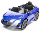 6 Volt Blue Maserati Exotic Rideon Car - High Quality Car with attention to detail! Worlights and opening doors